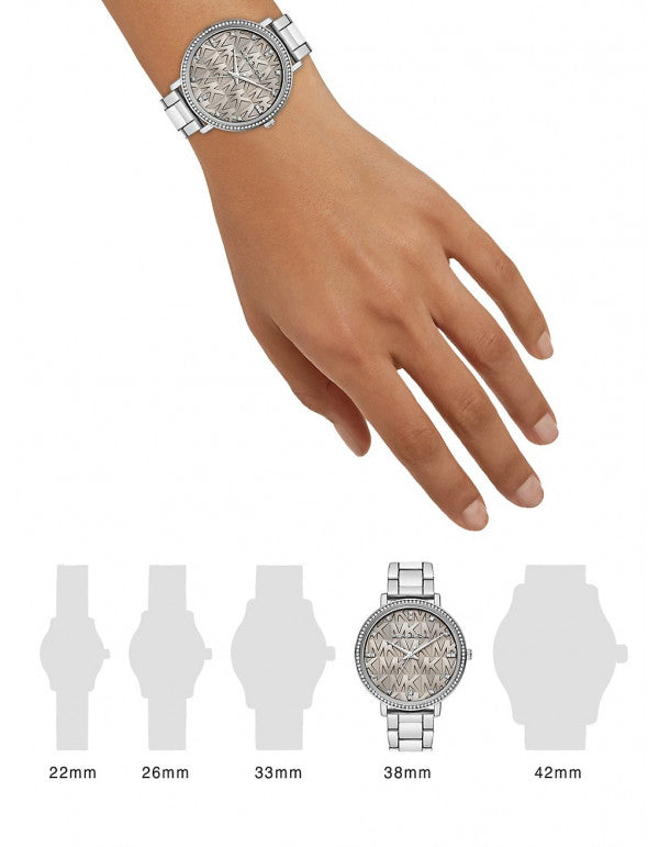 Michael Kors Pyper Analog Gray Dial Silver Steel Strap Watch For Women - MK4672