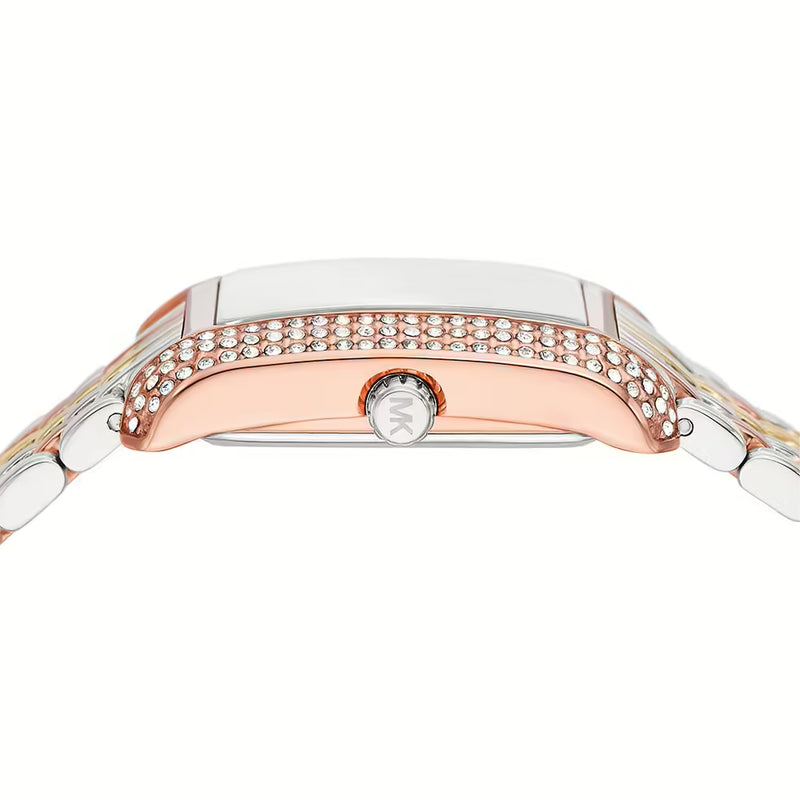 Michael Kors Emery Three-Hand White Dial Two Tone Steel Strap Watch for Women - MK4744