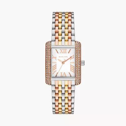 Michael Kors Emery Three-Hand White Dial Two Tone Steel Strap Watch for Women - MK4744