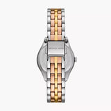 Michael Kors Harlowe Three-Hand Mother of Pearl White Dial Tri Tone Steel Strap Watch for Women - MK4846