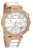 Michael Kors Parker White Dial Two Tone Steel Strap Watch for Women - MK5774