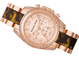 Michael Kors Blair Rose Gold Dial Two Tone Steel Strap Watch For Women - MK5859