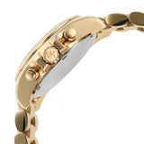 Michael Kors Bradshaw Chronograph Black Dial Gold Steel Strap Watch For Women - MK6959