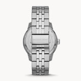 Michael Kors Cunningham Multifunction Blue Dial Silver Steel Strap Watch For Men - MK7153