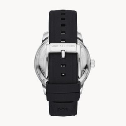 Michael Kors Cunningham Multifunction Blue Dial Black Rubber Strap Watch For Men - MK7160