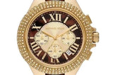 Michael Kors Camille Chronograph Brown Dial Two Tone Steel Strap Watch For Women - MK7269