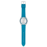 Michael Kors Hadyn Analog Silver Dial Blue Rubber Strap Watch for Women - MK7485