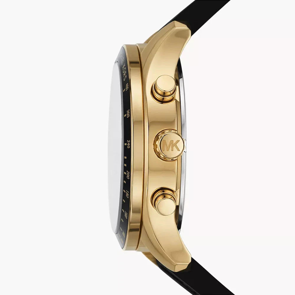 Michael Kors Berkley Chronograph Black Dial Black Rubber Strap  Watch for Men - MKO1038