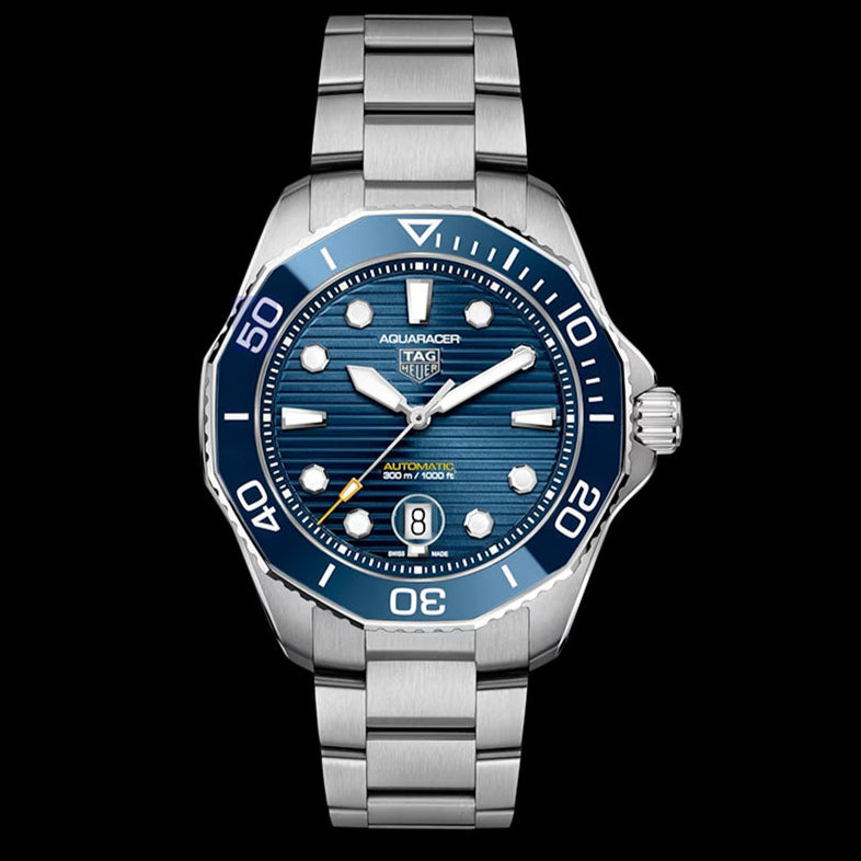 Tag Heuer Aquaracer Professional 300 Automatic Blue Dial Silver Steel Strap Watch for Men - WBP201B.BA0632
