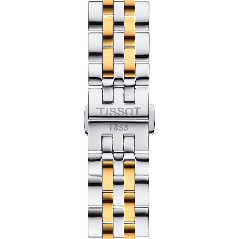 Tissot T Classic Tradition White Dial Two Tone Mesh Bracelet Watch for Women - T063.210.22.037.00