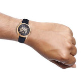 Fossil Grant Mechanical Blue Dial Blue Leather Strap Watch for Men - ME3054