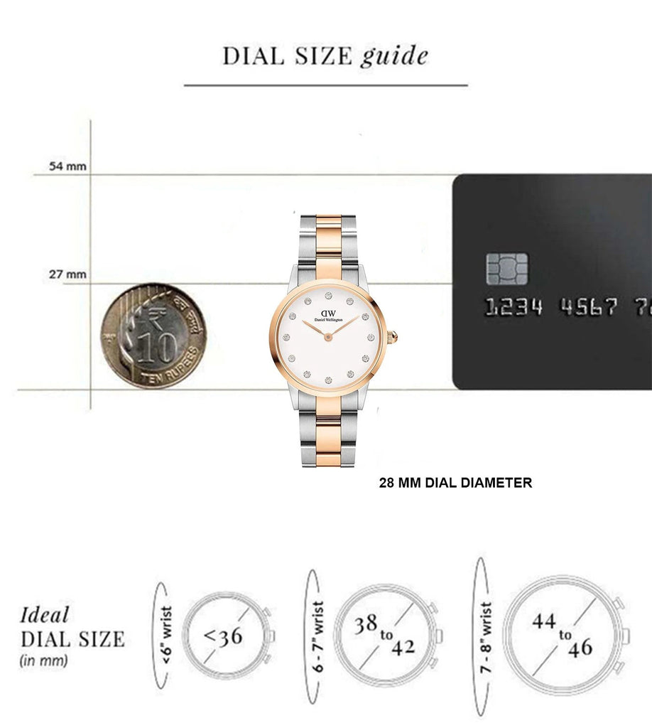 Daniel Wellington Iconic Link White Dial Two Tone Steel Strap Watch For Women - DW00100359
