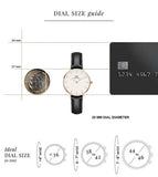 Daniel Wellington Classic Petite Sheffield White Dial Black Leather Strap Watch For Women - DW00100230