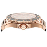 Michael Kors Everest Analog Rose Gold Dial Black Silicone Strap Watch For Women - MK7358
