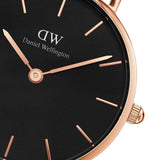 Daniel Wellington Petite Cornwall Black Dial Black Nylon Strap Watch for Women - DW00100247