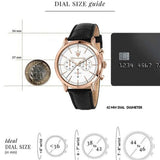 Maserati Epoca Chronograph White Dial Black Leather Strap Watch For Men - R8871618016