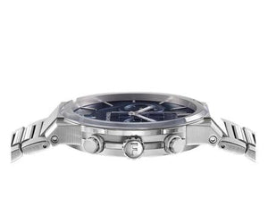 Salvatore Ferragamo Sapphire Chrono Blue Dial Silver Steel Strap Watch for Men - SFME01123