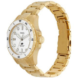 Fossil Blue Dive Three Hand White Dial Gold Steel Strap Watch For Women - ES5350