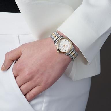 Gucci G Timeless Silver Dial Two Tone Steel Strap Watch For Women - YA126511