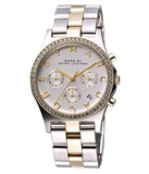 Marc Jacobs Henry Chronograph Silver Dial Two Tone Steel Strap Watch for Women - MBM3197