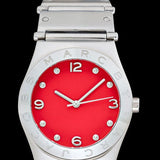 Marc Jacobs Classic Red Dial Silver Steel Strap Watch for Women - MBM3031