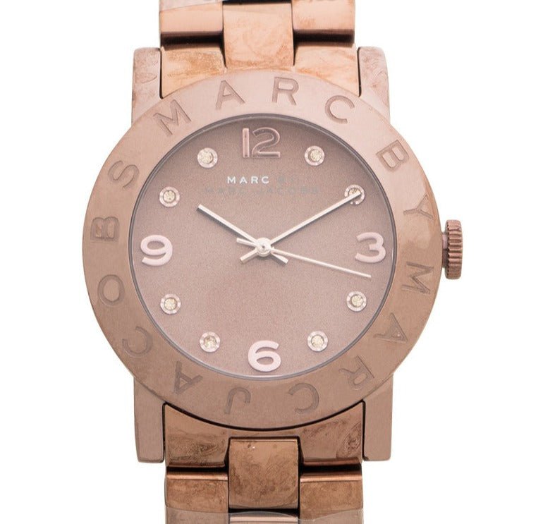 Marc Jacobs Amy Brown Dial Brown Steel Strap Watch for Women - MBM3119