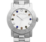 Marc Jacobs Amy White Dial Silver Steel Strap Watch for Women - MBM3140