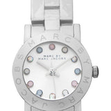 Marc Jacobs Amy White Dial Silver Steel Strap Watch for Women - MBM3217