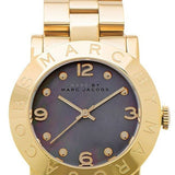 Marc Jacobs Amy Black Dial Gold Steel Strap Watch for Women - MBM3273