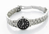 Marc Jacobs Blade Black Dial Silver Steel Strap Watch for Women - MBM8672