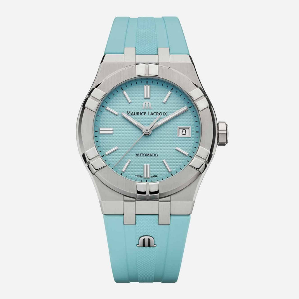 Maurice Lacroix Aikon Automatic Sky Blue Dial Silver Steel Strap Watch For Men - AI6008-SS00F-431-C