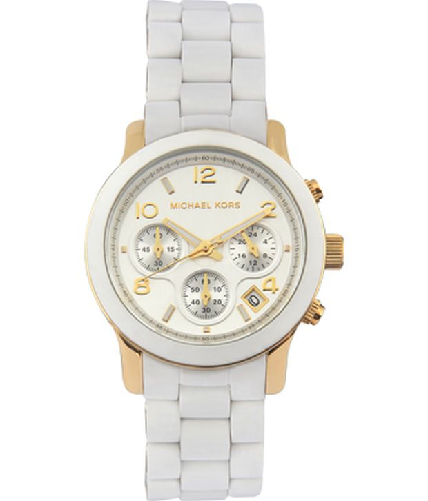 Michael Kors Runway White Dial White Steel Strap Watch for Women - MK5145