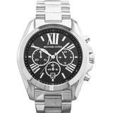 Michael Kors Bradshaw Black Dial Silver Steel Strap Watch for Men - MK5705