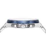 Michael Kors Lennox Chronograph Blue Dial Silver Steel Strap Watch For Men - MK8938