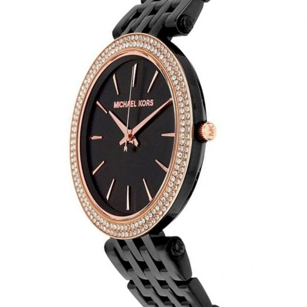 Michael Kors Darci Black Dial Black Steel Strap Watch for Women - MK3407