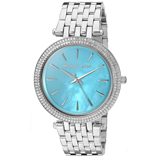 Michael Kors Darci Mother of Pearl Blue  Dial Silver Steel Strap Watch for Women - MK3515