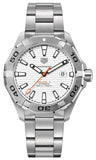 Tag Heuer Aquaracer Calibre 5 Automatic White Dial Silver Steel Strap Watch for Men - WAY2013.BA0927