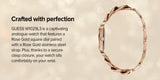 Guess Vanity Rose Gold Dial Rose Gold Steel Strap Watch for Women - W1029L3