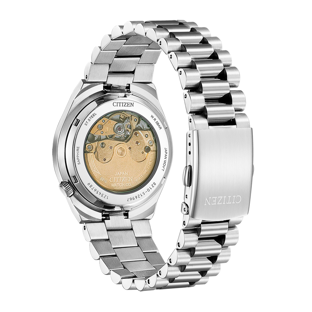 Citizen Tsuyosa Automatic Yellow Dial Silver Steel Strap Watch for Men - NJ0150-81Z