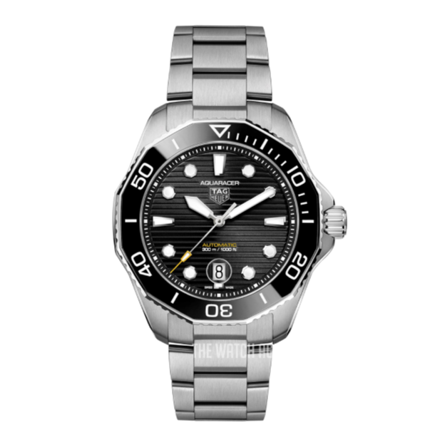 Tag Heuer Aquaracer Professional 300 Automatic Black Dial Silver Steel Strap Watch for Men - WBP201A.BA0632