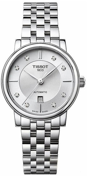 Tissot Carson Premium Automatic Lady Diamonds Silver Dial Silver Steel Strap Watch for Women - T122.207.11.036.00