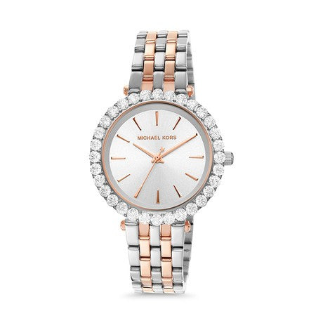 Michael Kors Darci Quartz Silver Dial Two Tone Steel Strap Watch For Women - MK4515