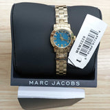 Marc Jacobs Amy Dinky Blue Dial Gold Steel Strap Watch for Women - MBM3229