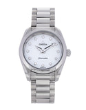 Omega Seamaster Aqua Terra Quartz Diamonds Mother of Pearl Dial Silver Steel Strap Watch for Women - 220.10.28.60.55.001