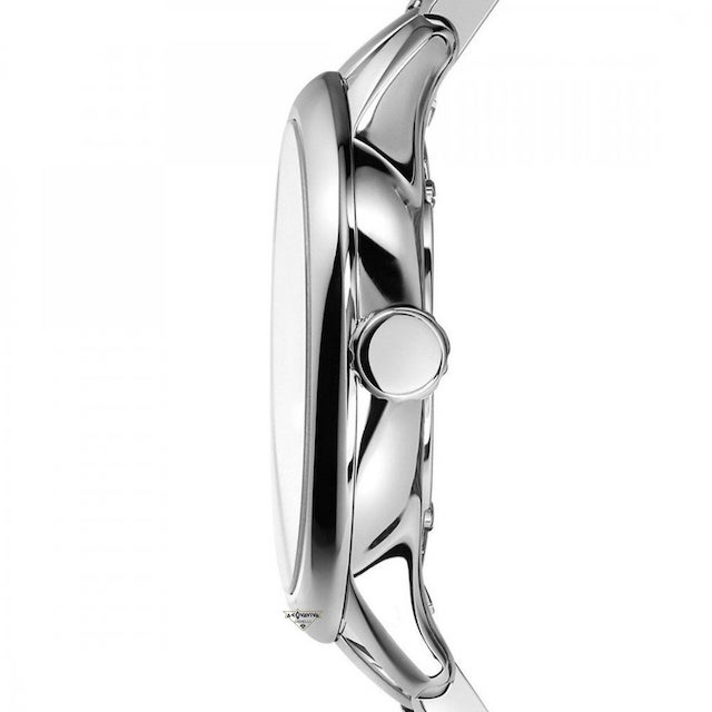 Burberry The Classic Round Black Dial Silver Steel Strap Watch for Men - BU10005