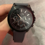 Armani Exchange Drexler Chronograph Black Dial Black Steel Strap Watch For Men - AX2601