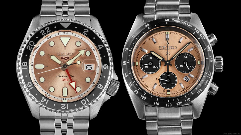 Seiko 5 Sports GMT Thong Sia Limited Edition Brown Dial Silver Steel Strap Watch for Men - SSK043K1