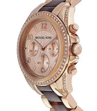 Michael Kors Blair Rose Gold Dial Two Tone Steel Strap Watch For Women - MK5859