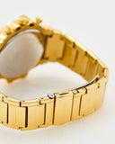 Guess Fusion Chronograph Gold Dial Gold Steel Strap Watch for Women - GW0552L2