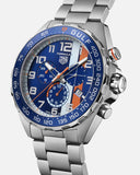 Tag Heuer Formula 1 Gulf Edition Chronograph Blue Dial Silver Steel Strap Watch for Men - CAZ101AT.BA0842